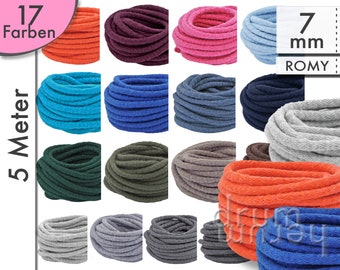 5 m cotton cord 7 mm full colour 68 ct/meter