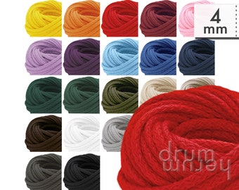 5 m cotton cord 4 mm cord 56 ct/meter