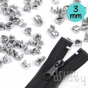 upper end pieces for zipper 3 mm