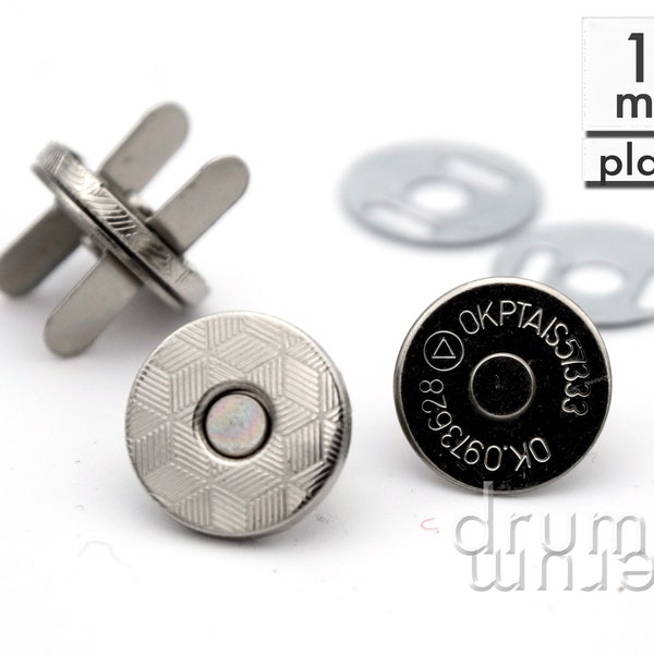 5 dünne Magnetverschlüsse für Taschen, Portemonnaies ø 14 mm