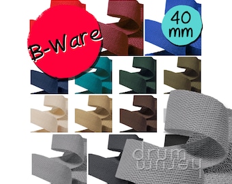 5 m webbing SOFT 40 mm wide made of polypropylene B-stock!!!!