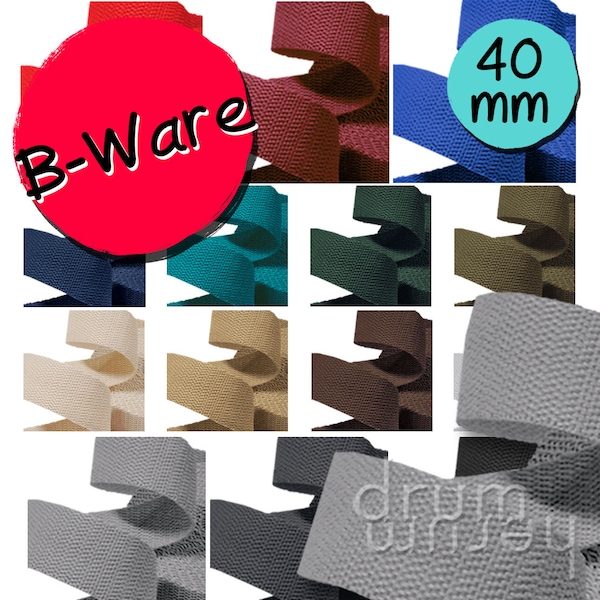 5 m Gurtband SOFT 40 mm breit aus Polypropylen B-Ware!!!!