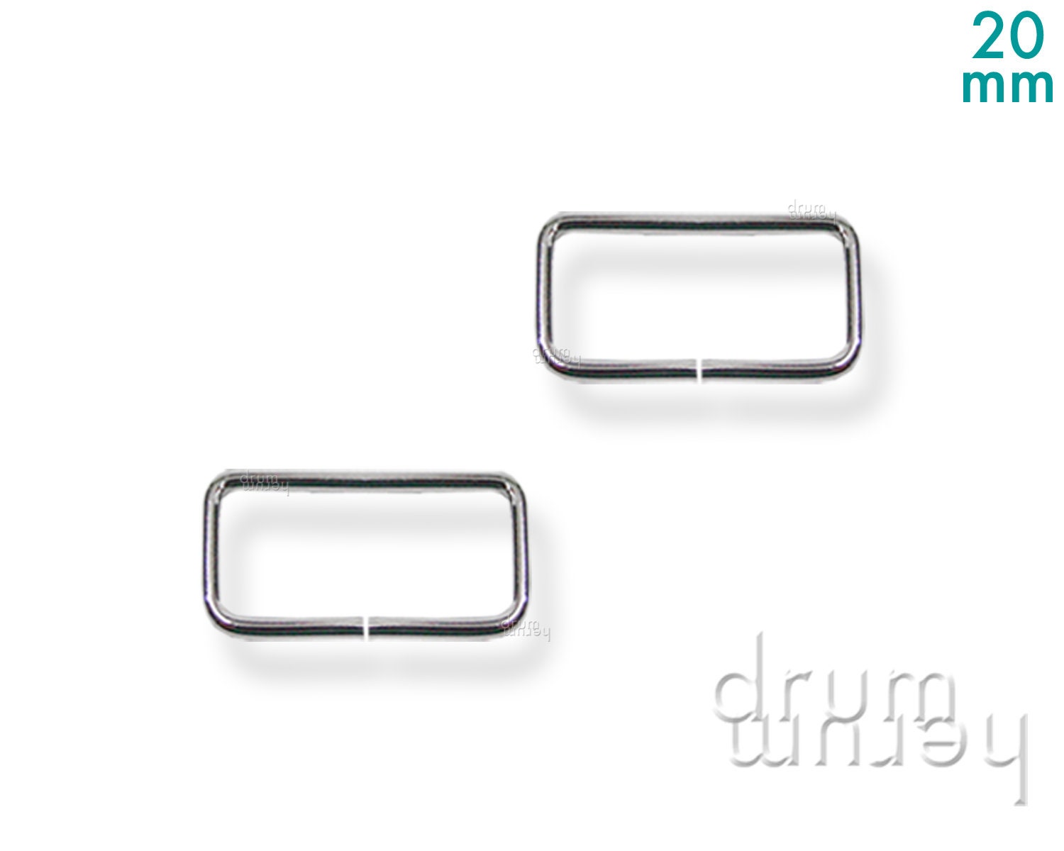 20mm breit 10 D-Ringe Grundpreis: 0,10 €//Stück Farbe: weiß Kunststoff