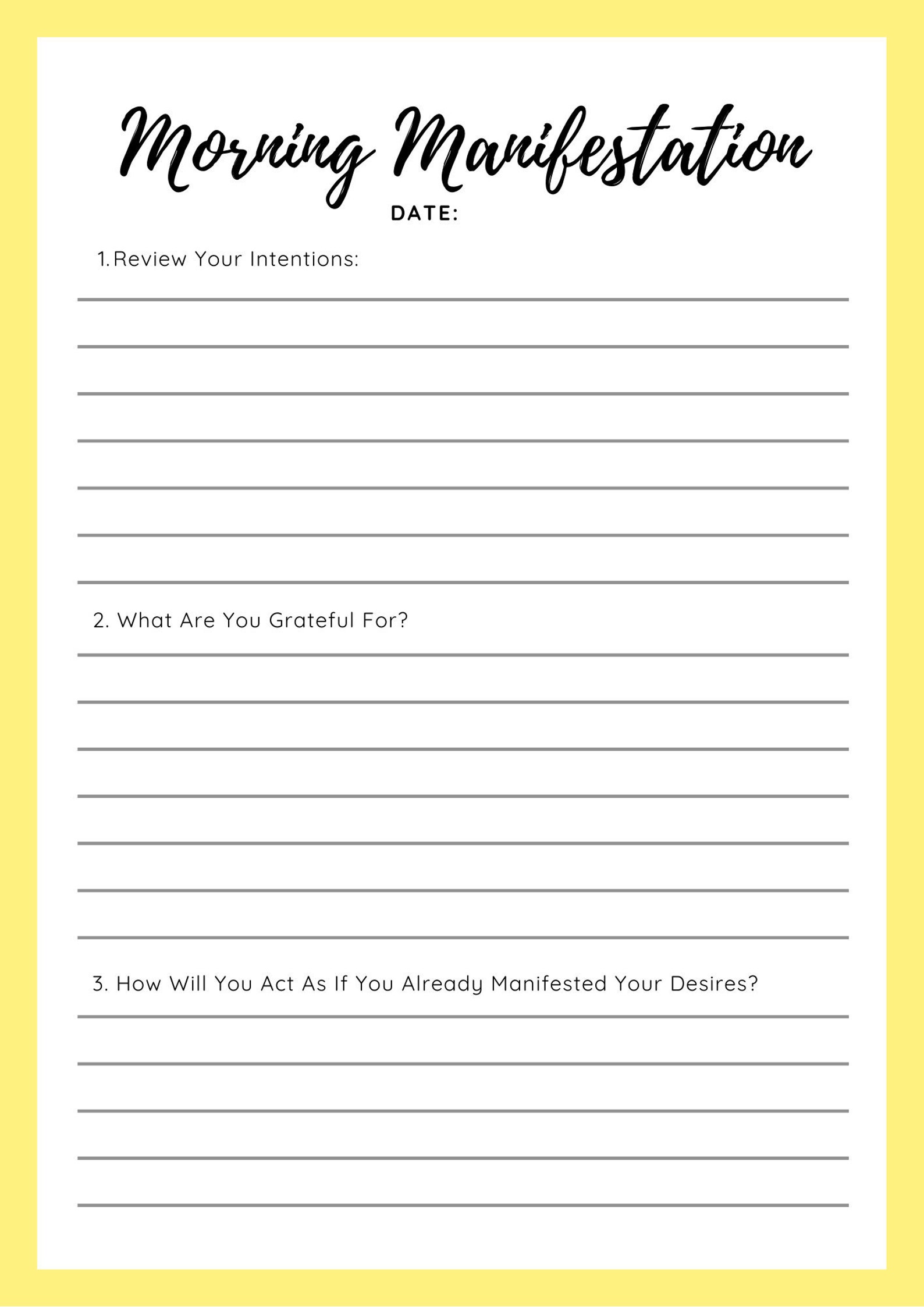 Printable manifestation journal template berywet Printable manifestation journal template berywet