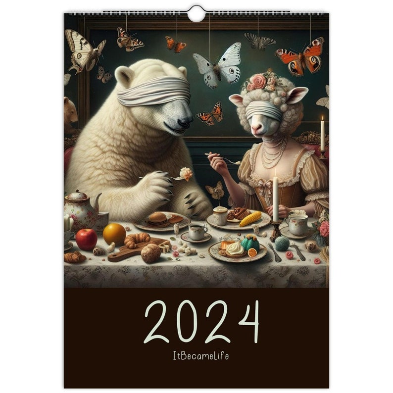 Wall Calendars, 2024 Calendar, Artistic Wall Calendar, New Year, 2024