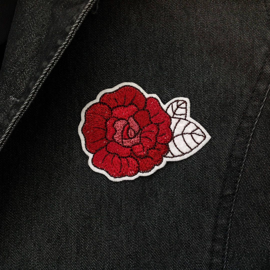 Rose patch pair Cute patches Iron on patch sew on patch Red | Etsy