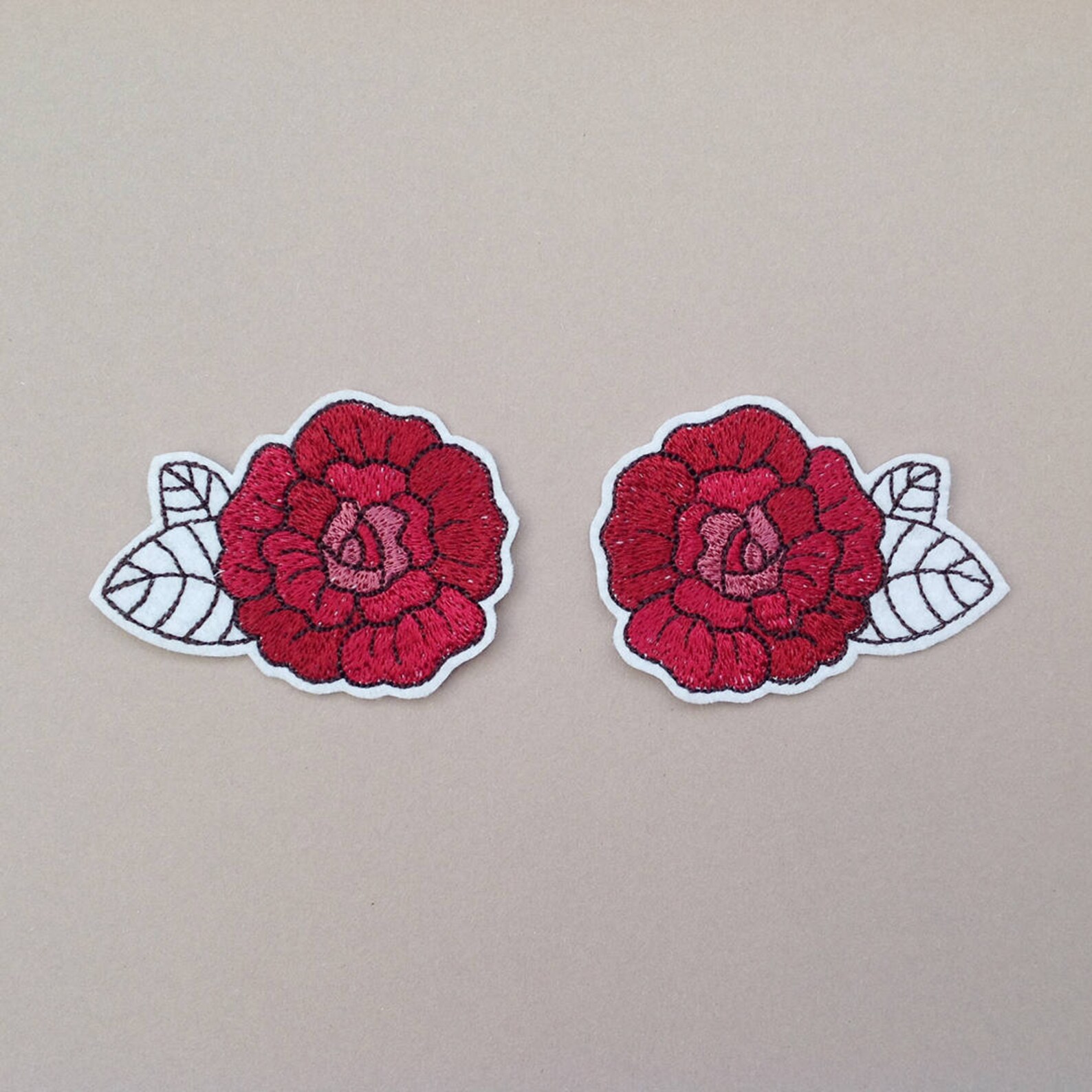 Rose patch pair Cute patches Iron on patch sew on patch Red | Etsy