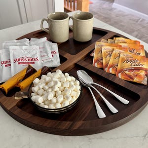 Walnut Lazy Susan 20 x 1 1/4 inches serving tray