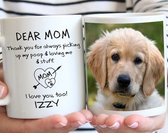 Gepersonaliseerde fotomok hond moeder: gepersonaliseerd cadeau voor huisdier