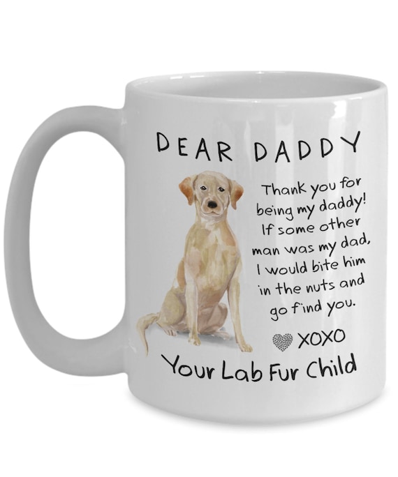 DAD-62MC Yellow Labrador /'Love You Dad/' Mug+Coaster Christmas//Birthday Gift Ide