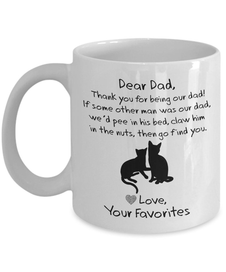 Funny Cat Dad Gift / Personalized Coffee Mug for Dad from