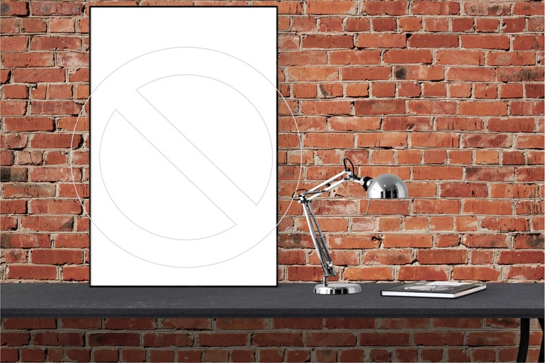 Download 24x36 Poster Urban Red Brick Wall Scene Mockup JPG Instant ...