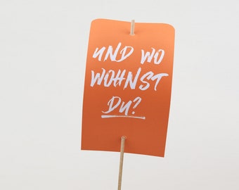 Drapeau de crottes « Et toi, où habites-tu ? » - Imprimable pour téléchargement immédiat