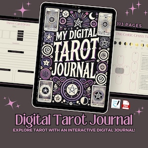 デジタル タロット ジャーナル、タロット スプレッド、魔女のジャーナル、デジタル グリモア、オラクル カード ジャーナル、GoodNotes シャドウ ブック、ベイビー ウィッチ