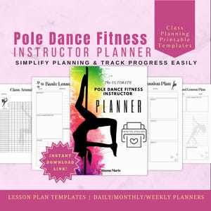 Ultimate Pole Dance Fitness Instructor Planner Printer Printable Version