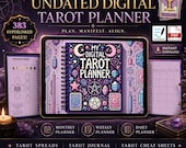 Digital Tarot Planner & Undated Journal, Tarot Spreads, Digital Grimoire, Witchy Planner, GoodNotes, Tarot Templates Page, Baby Witches