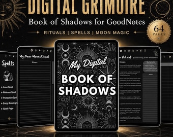 Digital Grimoire, Book Of Shadows Witchcraft Journal for Goodnotes, Witchy Planner