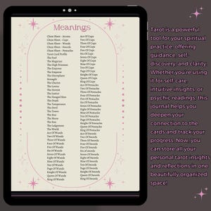 Digital Tarot Journal, Tarot Spreads, Witchy Journal, Digital Grimoire, Oracle Card Journal, GoodNotes Book Of Shadows, Baby Witches image 4