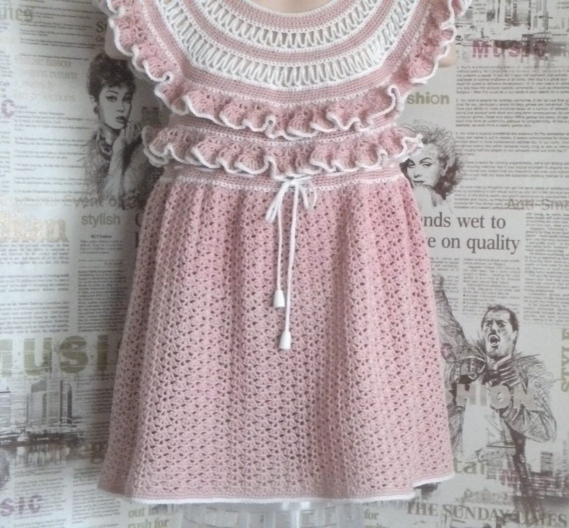 Crochet dress for little girls crochet baby dress little Etsy