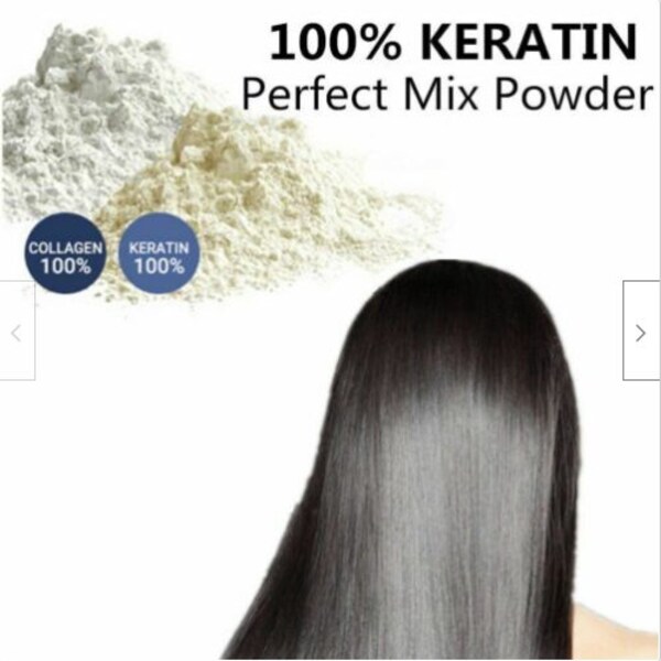 Pure Keratin and Collagen Mix Powder Natural Hair Care Vitamins Treatment