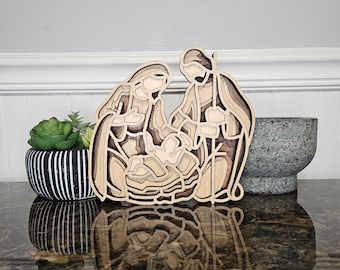 Layered Christmas Nativity Scene