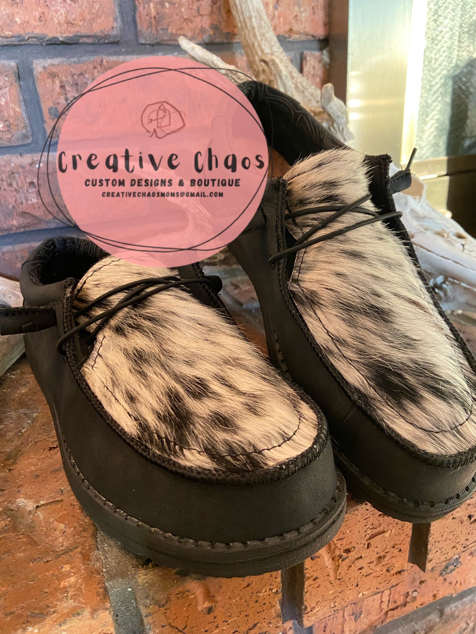 Custom Hey Dudes Cowhide Mens Etsy