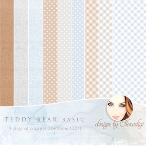 Digitale papieren aquarelbasistextuur, polkadotstijl en geruit patroon voor scrapbookingkunst