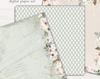 Digital paper for male cards, Grandpa themed paper, DIY scrap elements for Dad