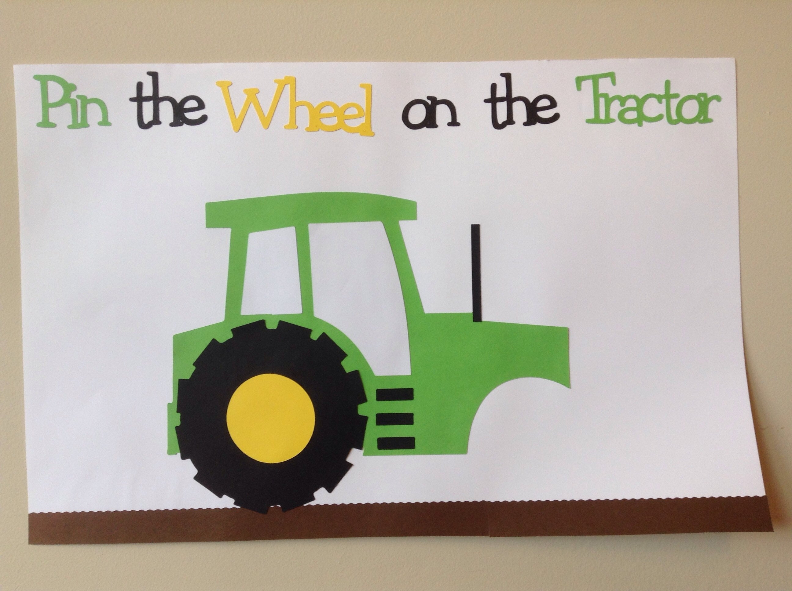 Pin the Wheel on the Tractor Party/birthday Game Etsy UK