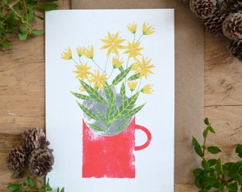 Mug & Flowers A5 card