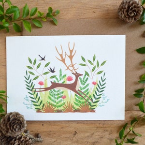 Leaping Stag A6 card image 1