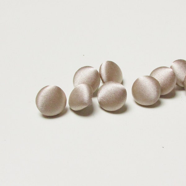Wedding champagne satin buttons, fabric sewing buttons, champagne wedding, beige bride bridal Dress sew buttons, Silk Charmeuse