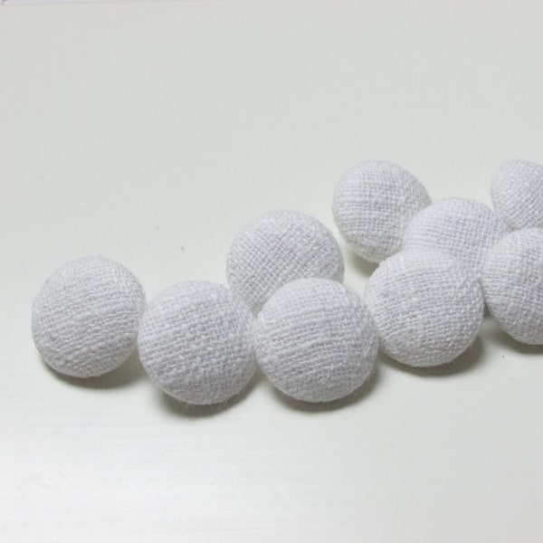 Wedding ivory linen buttons, ivory fabric sewing button, cotton linen wedding, bride bridal Dress sew buttons, Italian cotton, sewing button