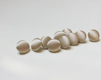 Champagne Satin Fabric Buttons: Bridal Dress Sewing, DIY Crafts