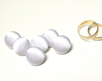 White Silk Satin Wedding Buttons: Bridal Dress Sewing
