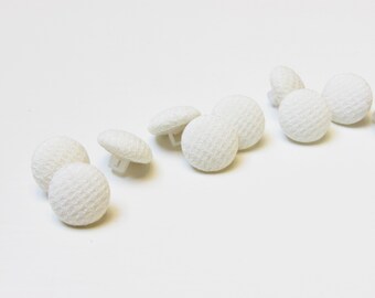 Handmade Ivory Silk Twill Buttons: Bridal Dress Sewing