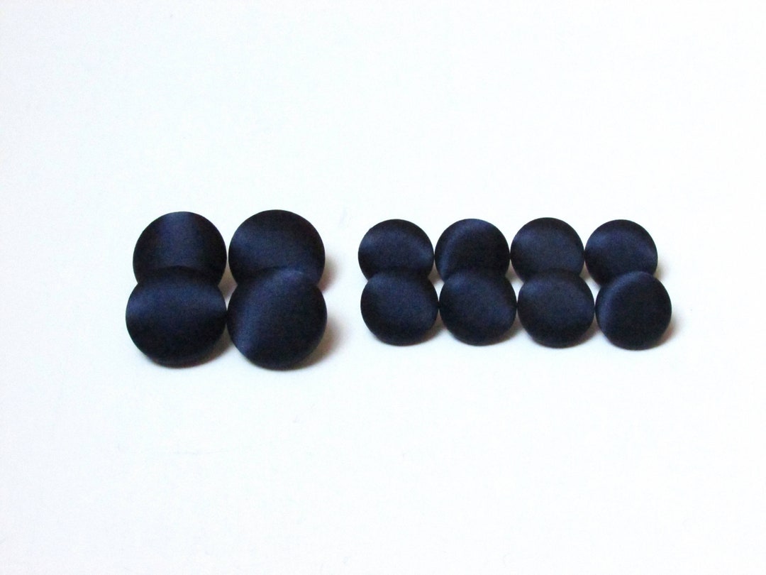 Navy Blue Silk Satin Tuxedo Buttons, Mens Suit Jacket and Sleeve