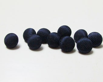 Handmade Navy Blue Tulle Satin Buttons: Bridal Dress Sewing