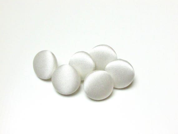 Ivory Satin Wedding Buttons: Handmade Bridal Dress Sewing Buttons - Etsy