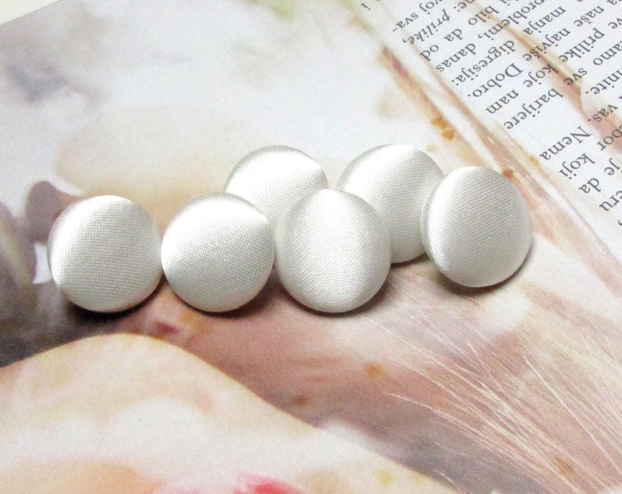 Wedding Ivory Satin Buttons, Fabric Sewing Buttons, Ivory Wedding ...