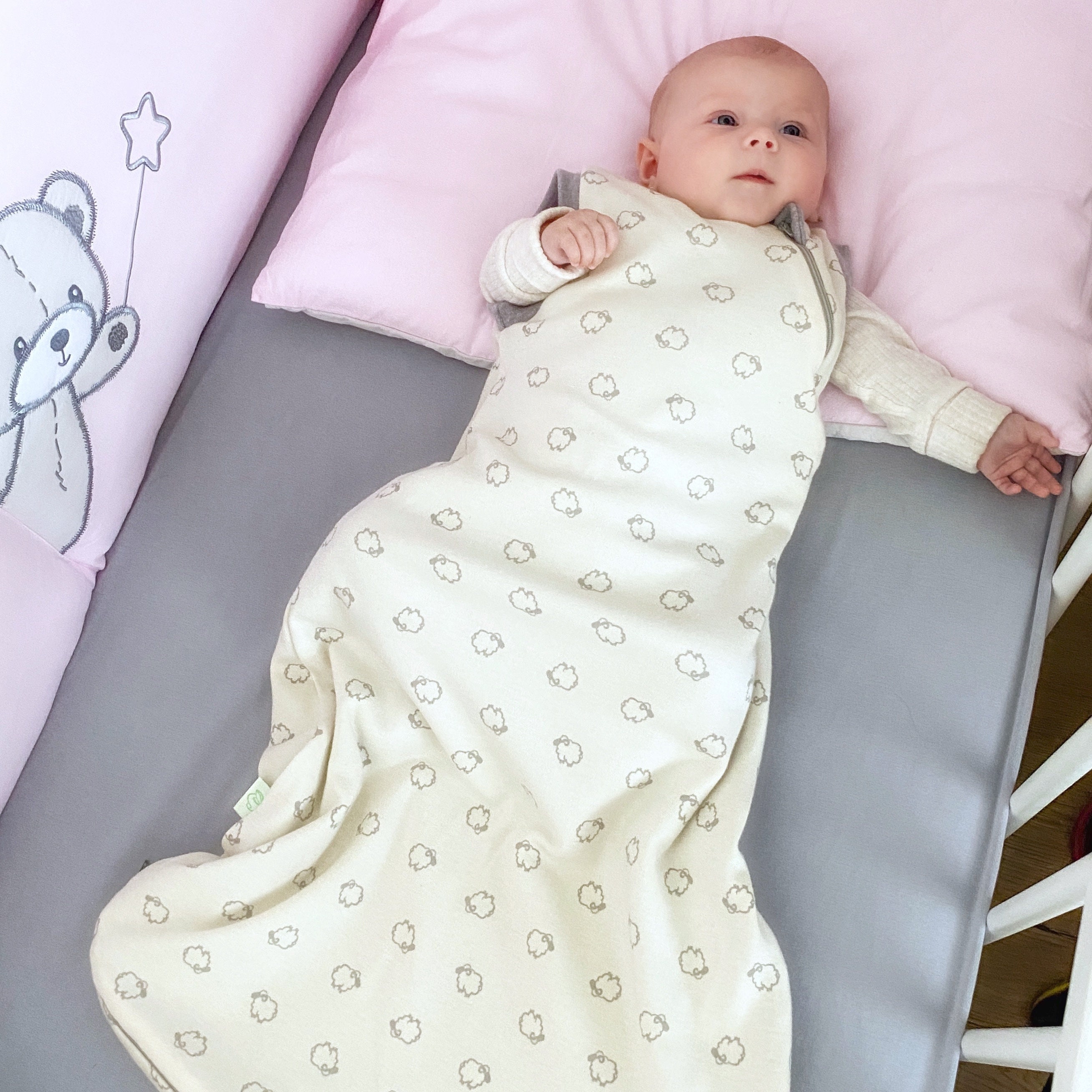 MERINO WOOL Saco de dormir para bebé de 2 a 12 meses / Manta
