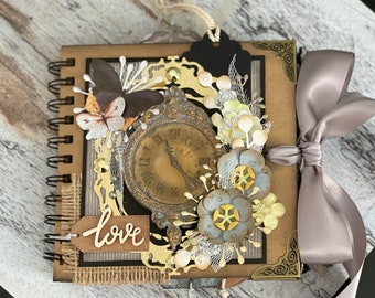 Love Junk Journal /Vintage Wedding Guestbook /Scrapbook Journal/ Photo Book/ Rustic Diary/ Memory Book/Keepsake/Travel Journal/Smash Book/
