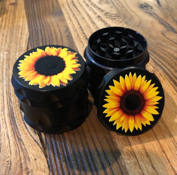 For her Sunflower 3-D custom printed deluxe grinder