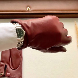 Cashemere Lined Gloves,Gloves UNISEX,Womens Leather Gloves,Blask Leather gloves,gift for girls,mom,mother day,Long Gloves,Classic Gloves