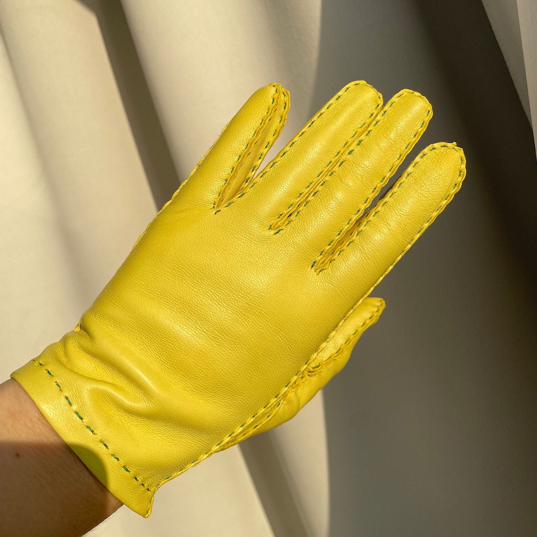 Bespoke Leather Gloves,unisex,womens Leather Gloves,blask Leather