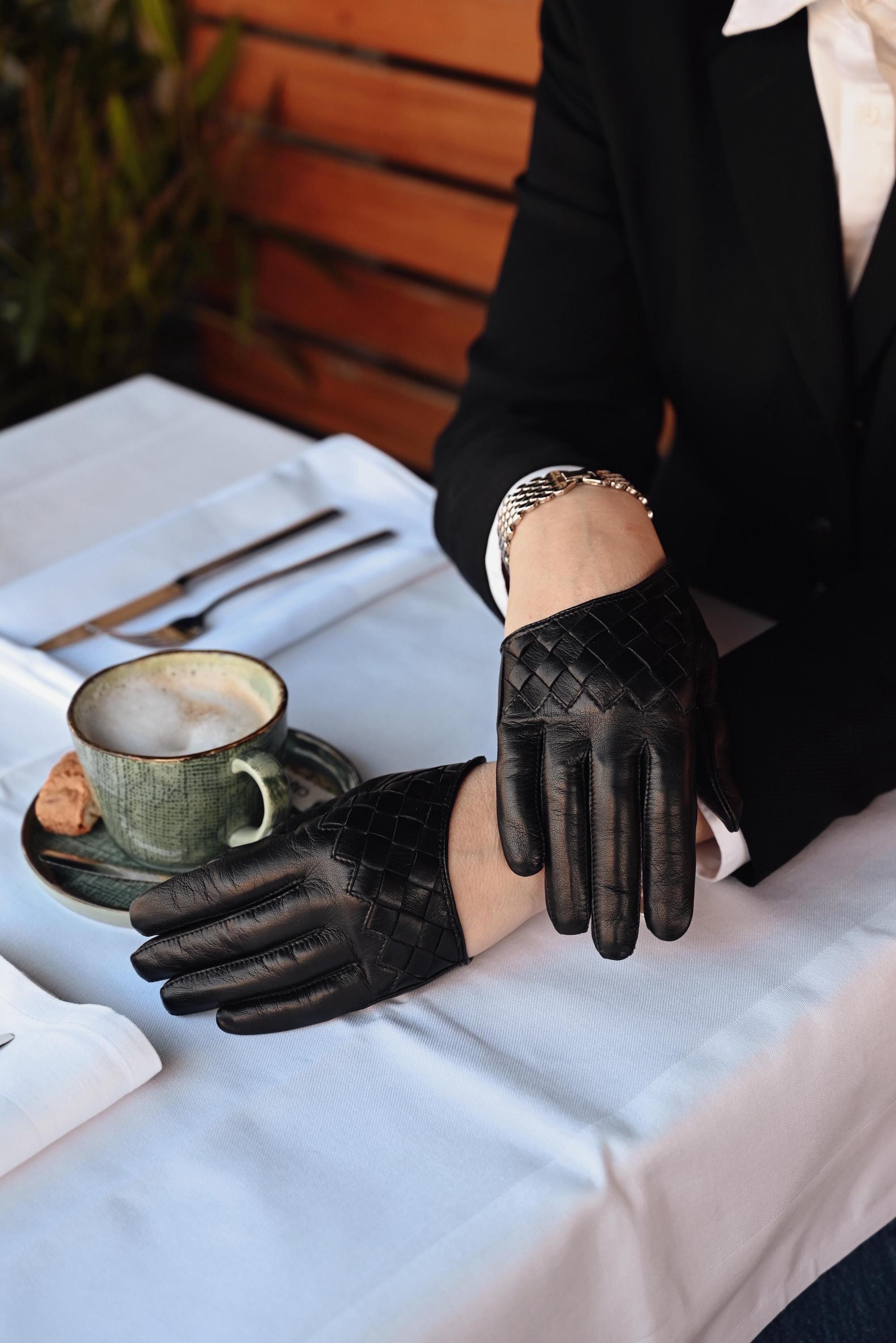 Vintage Long Leather Gloves 8 - Etsy