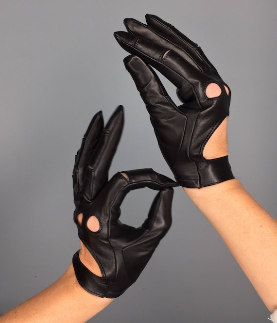 de cuero mujeres guantes de cuero ajustados - Etsy México