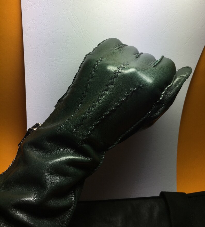 Guanti In Pelle Per Saldatori KS Tools - Lunghi 8 Pollici, In Pelle Bovina, Resistenti Al Calore - Foto 2