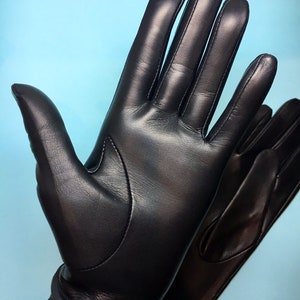 Cashemere Lined Gloves,Gloves UNISEX,Womens Leather Gloves,Blask Leather gloves,gift for girls,mom,mother day,Long Gloves,Classic Gloves