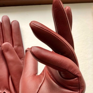 Cashemere Lined Gloves,Gloves UNISEX,Womens Leather Gloves,Blask Leather gloves,gift for girls,mom,mother day,Long Gloves,Classic Gloves image 5